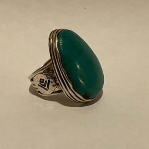 Silpada Sterling Silver Tumbled Turquoise Ring size 7.5